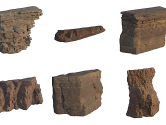 Quarry Stone Cliff Boulders 3d model