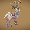 Modern Game Character Cartoon Deer Elk Reindeer 3d model