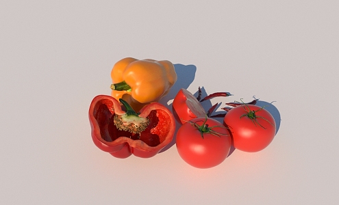 Kitchen Food Vegetables 3d model