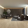 Modern Chess and Card Room Chess and Card Room Mahjong Room Mahjong Table and Chair 3d model