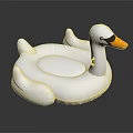 Fun White Swan Shaped Inflatable Swimming Ring For Pool Water Sports