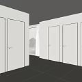 Modern White Hinged Doors In Bright Interior With Sleek Design And Natural Light