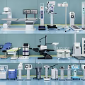 Comprehensive Collection of Medical Devices Including Wheelchairs Surgical Tables Diagnostic Equipment and Treatment Tools