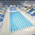 Modern Swimming Pool Gymnasium Swimming Pool Stadium Auditorium 3d model