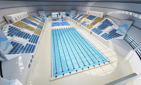 Modern Swimming Pool Gymnasium Swimming Pool Stadium Auditorium 3d model