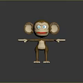 Monkey Cartoon Monkey Anime Monkey Stylized Monkey Fantasy Style Monkey Toy 3d model