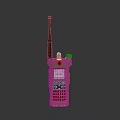 Tan Handheld Walkie Talkie With Antenna Display Screen And Keypad For Outdoor Communication