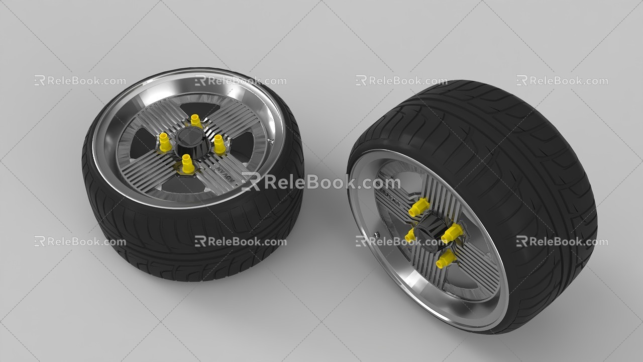 Modern car tires 3d model