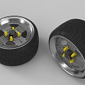 Modern car tires 3d model