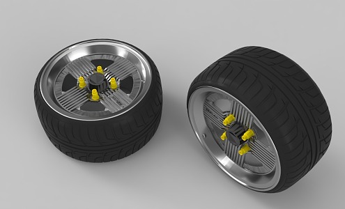 Modern car tires 3d model