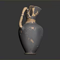 Ancient Handcrafted Pottery Vase With Intricate Carvings And Weathered Texture