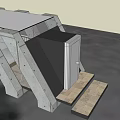 Modern Detached Villa With Slanted Concrete Columns And Geometric Design