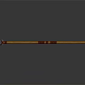 Traditional Handcrafted Spear Weapon With Wooden Handle And Metal Tip Design