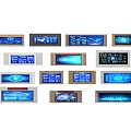 Multiple Digital Display Panels With Various Interface Designs And Data Screens 3d model