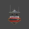 Coast Guard Rescue Boat 3d model