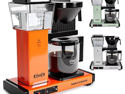 Various Color Coffee Makers With Modern Design And Brewing Features 3d model
