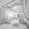 New Chinese Reception Room Reception Room 3d model