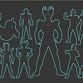 Ultraman Character Hanging Ornaments for Collection And Decor With Various Designs