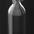 Transparent Glass Bottle With Smooth Surface For Daily Household Use 3d model