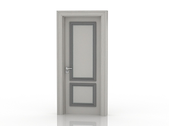 Jianou solid wood door interior door 3d model