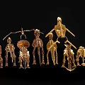 dinosaur fossil animal skeleton 3d model