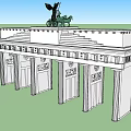 Brandenburg Gate White Architectural Structure With Columns Statue And Decorative Reliefs