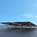Solar Panels Renewable Energy System With Metal Frame And Installation Design 3d model