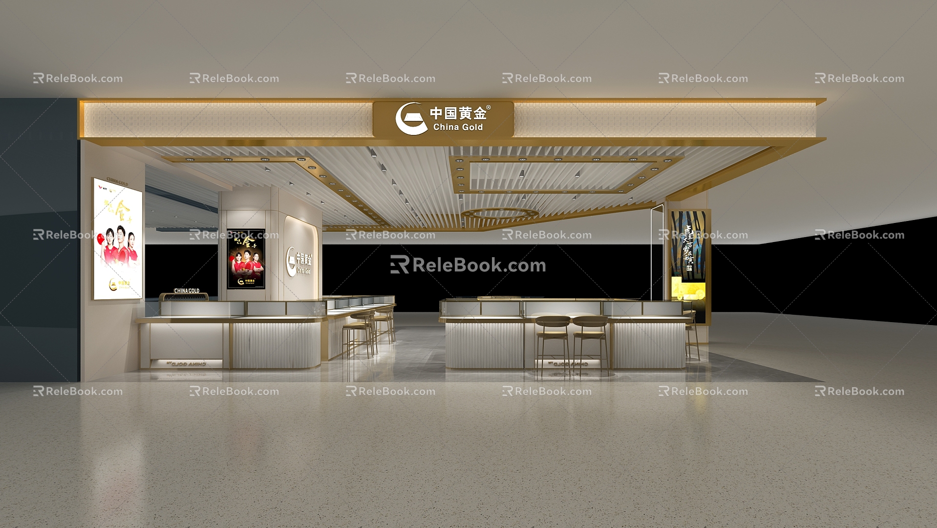 Jewelry Store China Jewelry Jewelry Showcase Jewelry Counter 3d model