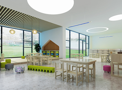 Modern Kindergarten Classroom 3d model