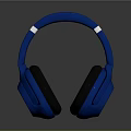 Blue Over Ear Headphones With Ergonomic Design And Comfortable Ear Cushions