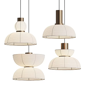 Wind pendant lamp combination 3d model