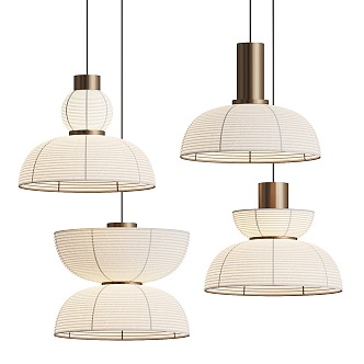 Wind pendant lamp combination 3d model