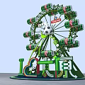 Coca-Cola Ferris Wheel Photo Spot With I Love Beijing And Colorful Decorations