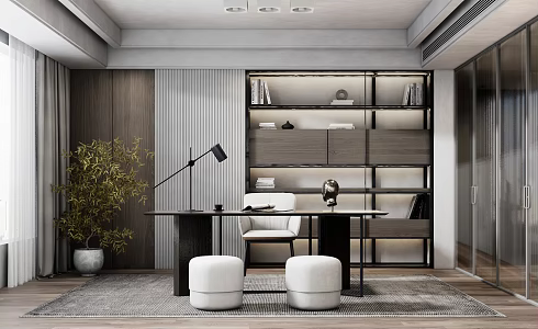 Modern study 3d model