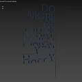 Blue Neon Decorative Lights With Inspirational Words On Dark Wall Background