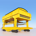 container port terminal super large crane rail transport machine 3d model
