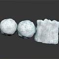 Three White Spheres And One Cube Practical Household Items For Daily Use