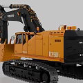 Volvo EC250D Tracked Excavator With Orange Body And Black Mechanical Arm