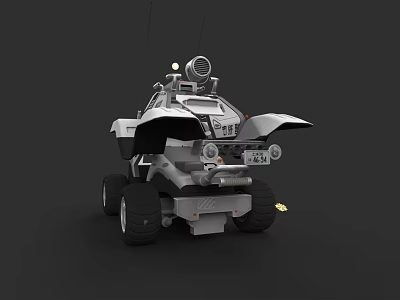 Futuristic Military Tank 3D Rendering With Armored Body Turret And Track System 3d model