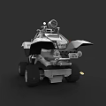 Futuristic Military Tank 3D Rendering With Armored Body Turret And Track System