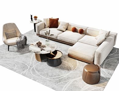 Modern Sofa Coffee Table Combination Sofa Coffee Table 3d model