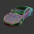 Sleek Blue Sports Car With Black Roof And Aerodynamic Exterior Design
