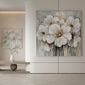 Modern plant painting decorative painting 3d model