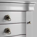 White And Black Nightstands With Multiple Drawers Classic Design Home Bedroom Furniture