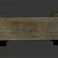 Rustic Wooden Stool With Simple Design Square Legs And Natural Wood Texture