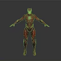 The Flash 3D Model With Red Suit And Yellow Lightning Symbol In Standing Pose