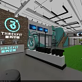 Spacious Modern Fitness Gym With Workout Equipment Mirrors And Training Area