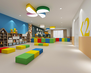 Modern Kindergarten Entertainment Hall 3d model