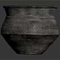 Traditional Handcrafted Clay Pottery Vessel With Detailed Intricate Carved Patterns