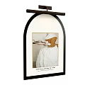 Arch Shaped Framed Wall Art Featuring Woman in White Dress with Tray